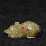 Antike feine Hetian Jade Maus